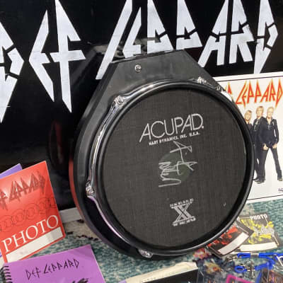 Hart Dynamics - Rick Allen's Def Leppard Adrenalize Tour, 10" Hart AcuPad Trigger Pad (RA #2078) AUTOGRAPHED HEAD!! 1990s - Gold image 6