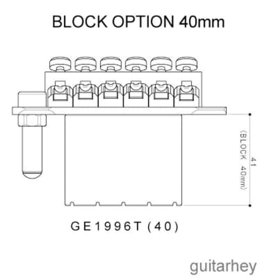 BRAND NEW! Gotoh GE1996T Floyd Rose Locking Tremolo Bridge for Guitar - CHROME - 40mm Block image 3