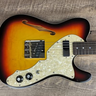 MyDream Partcaster Custom Built - Thinline Sunburst Lollar FB Freeway image 3