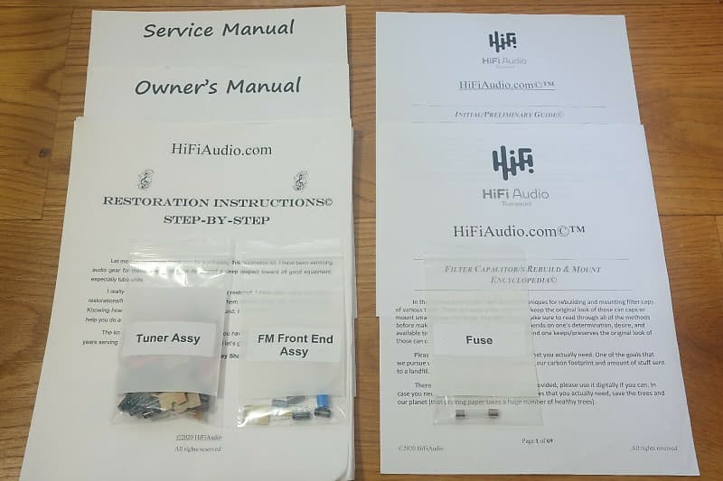 Marantz 2120 restoration kit filter capacitor repair rebuild fix  			