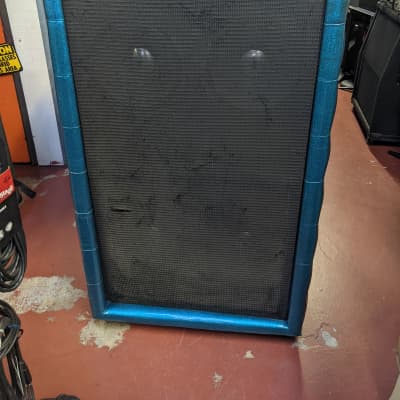 1972 Plush Blue/Green/Turquoise/Teal Sparkle 4 x 12" Guitar Speaker Cabinet - Looks Really Good -Sounds Great! image 1