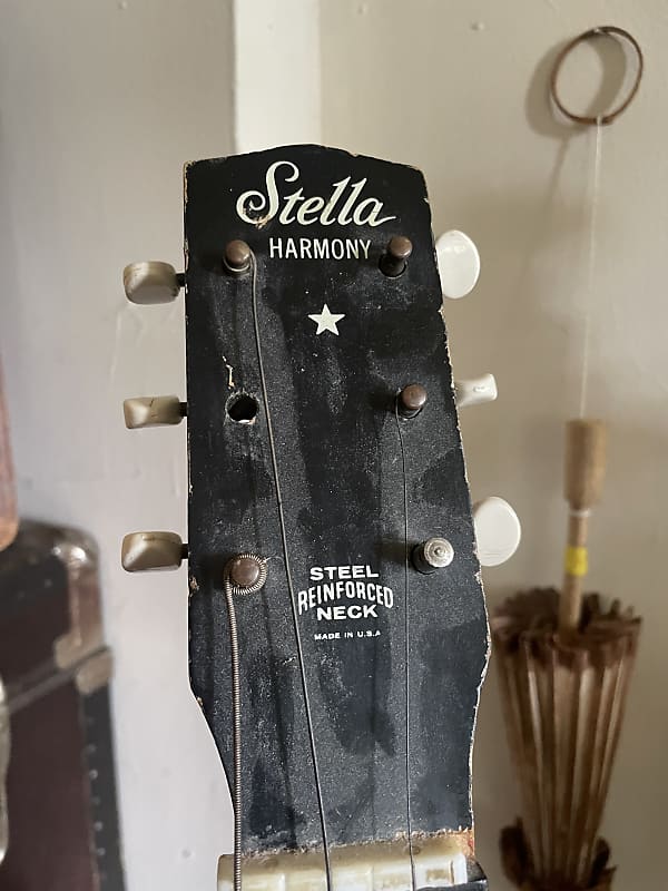 Harmony Stella Antique Parlor Guitar | Reverb