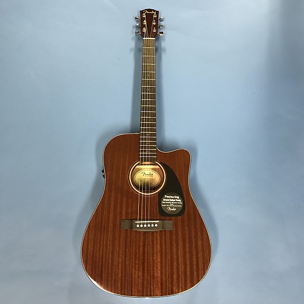 Fender Dark Wood CD60CE Acoustic/Electric Guitar with Reverb