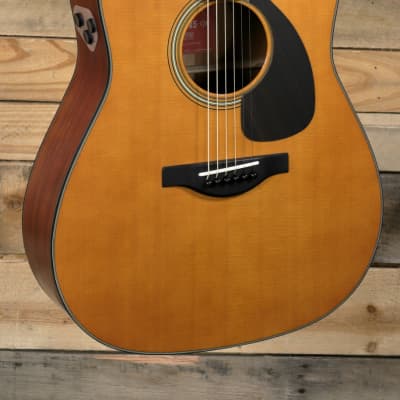 Yamaha FGX5 Red Label Acoustic/Electric Guitar Natural w/ Case image 1