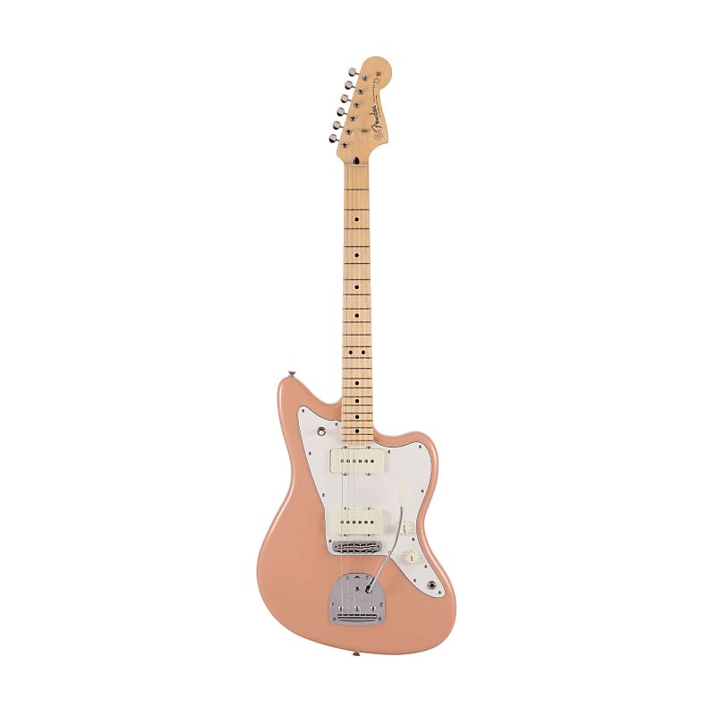 Fender Japan Hybrid II Ltd Ed Jazzmaster Electric Guitar, Maple FB,  Flamingo Pink