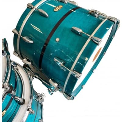 PEARL MASTERS MAPLE PURE MP4C924XSP-S AQUA TURQUOISE STRIPE USATA image 4