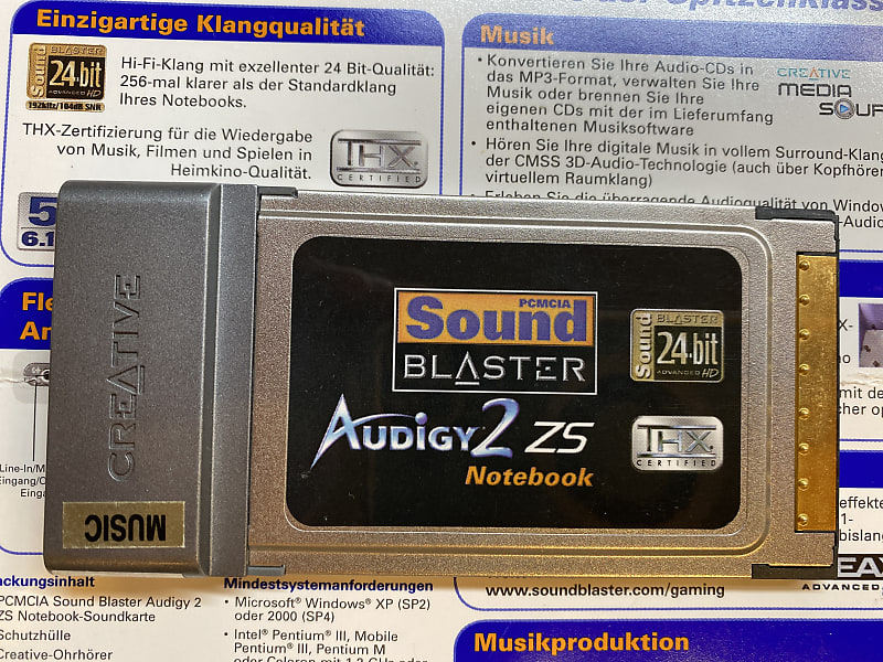 Creative Labs Sound Blaster Audigy 2 ZS Notebook PCMCIA 24 Bit image 1