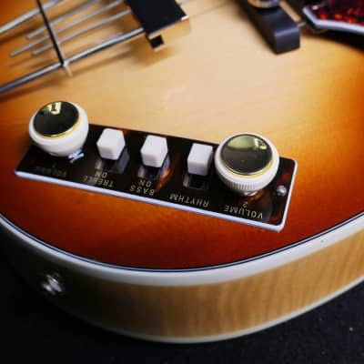 Hofner HCT-500/1-SB Contemporary Beatle Bass Custom with Tortoiseshell Pickguard & German Control Plate image 6