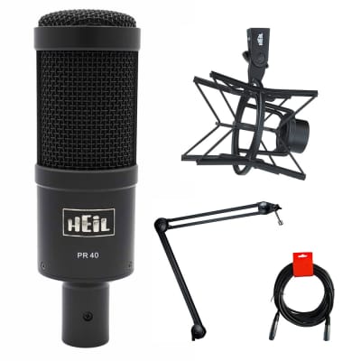 Heil Sound PR 40 Dynamic Cardioid Studio Microphone Bundle with