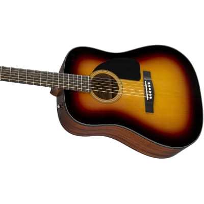 Fender CD-60 Dreadnought V3 Acoustic Guitar w/Case, Walnut Fingerboard, Sunburst image 4