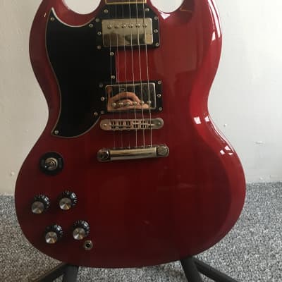 ギター Burny Super Grade SG Burny SUPER GRADE Red SG type Made in Japan Electric Guitar