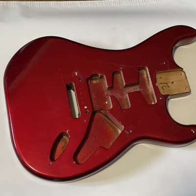 1987 Kramer USA Pacer Deluxe F Series Plate Candy Apple Red Guitar Body Floyd Ready