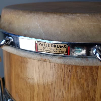 Vintage 1960s Original Valje Conga and Quinto Hand Drum pair