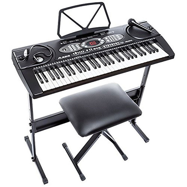 Alesis Meldoy 61 Portable 6-Key Digital Keyboard Pack w/ Stand, Bench, Accessories image 1