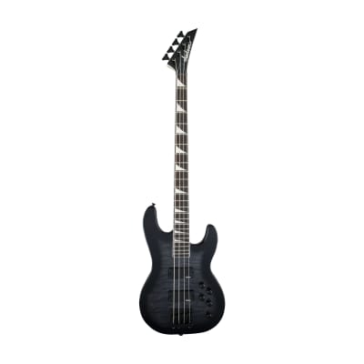 Jackson JS Series Concert Bass JS3Q Guitar, Amaranth FB, Transparent Black Burst for sale