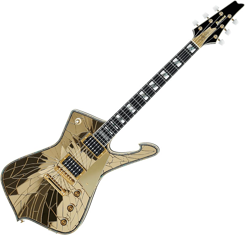Ibanez PS4-CM Paul Stanley Signature Cracked Mirror Gold 2020 image 1