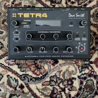 Dave Smith Instruments Tetra Desktop 4-Voice Polyphonic Synthesizer 2009 - 2016 - Black