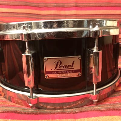Pearl 14x5 “Love Rears it’s Ugly Head” Maple snare 1990 Black image 5
