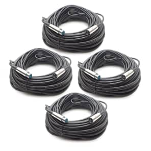 Seismic Audio SADMX100-4PACK 3-Pin XLR Male to XLR Female DMX Lighting Cable  - 100' (4-Pack)