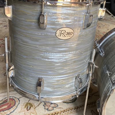 Rogers Vintage R-360 Blue Strata 3 PC Drum Set - Good Condition image 3