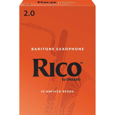 Rico Baritone Sax Reeds, Strength 2, 10-pack image 1