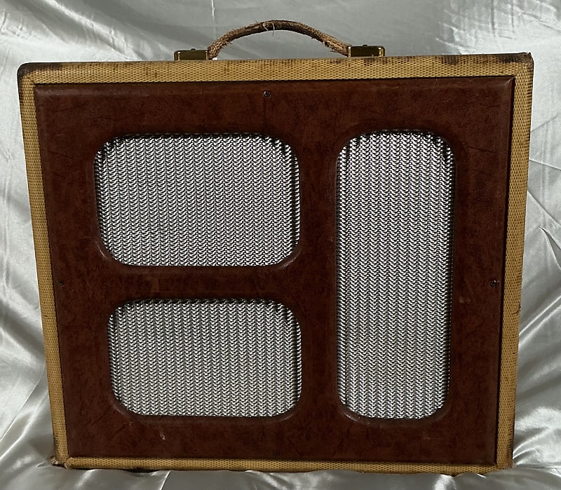 1954 National Aztec Model 1240T Tweed / Leather RARE All Original Amplifier  			