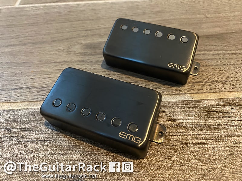 EMG 57/66 Active Pickup Set - Brushed Black Chrome!