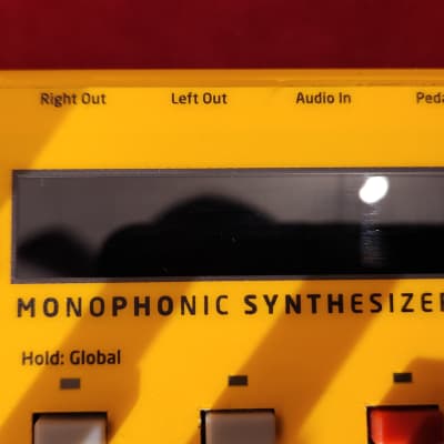 Dave Smith Instruments Mopho 32-Key Monophonic Synthesizer Yellow & Wood Sides w/ Power Supply image 4