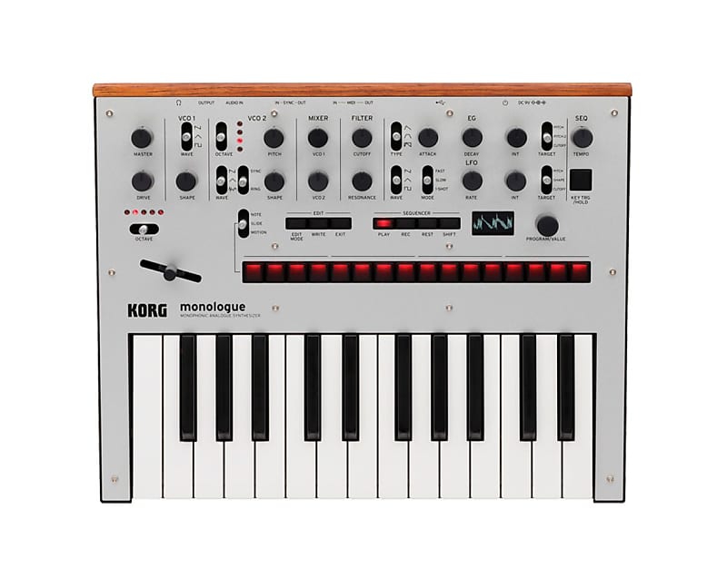 Monologue Monophonic Analogue Synthesizer Silver Reverb