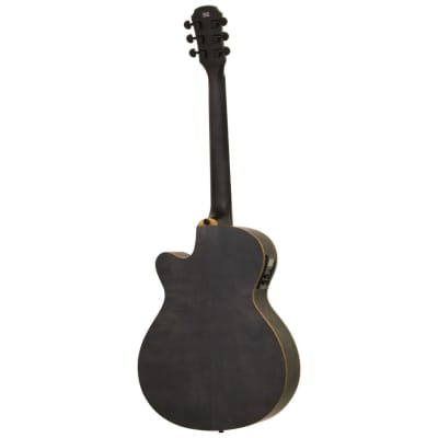 ARIA FET F2 Akustikgitarre Stained black image 2