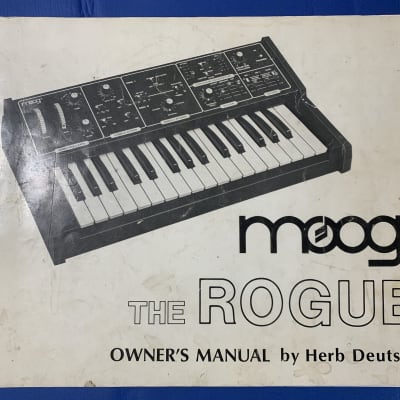 Moog The Rogue Synthesizer Owner's Manual 1981 Herb Deutsch