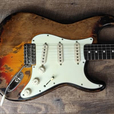 MyDream Partcaster Custom Built - Heavy Relic Sunburst SRV image 2