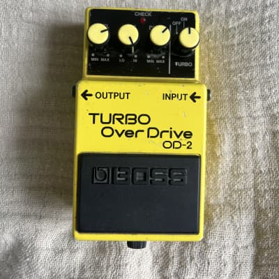 Boss OD-2 Turbo OverDrive (Black Label) 1988 - 1995 - Yellow image 1