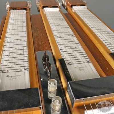 1950s Magnatone Lyric 8-String Triple Neck Steel Guitar image 4