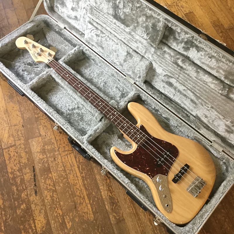 Fender Special Edition Deluxe Jazz Bass Natural Ash Lefty Left-Handed w/ Road Runner Case image 1