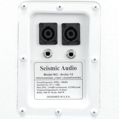 New SEISMIC AUDIO 12" White PA/DJ Speaker/Floor Monitor image 7
