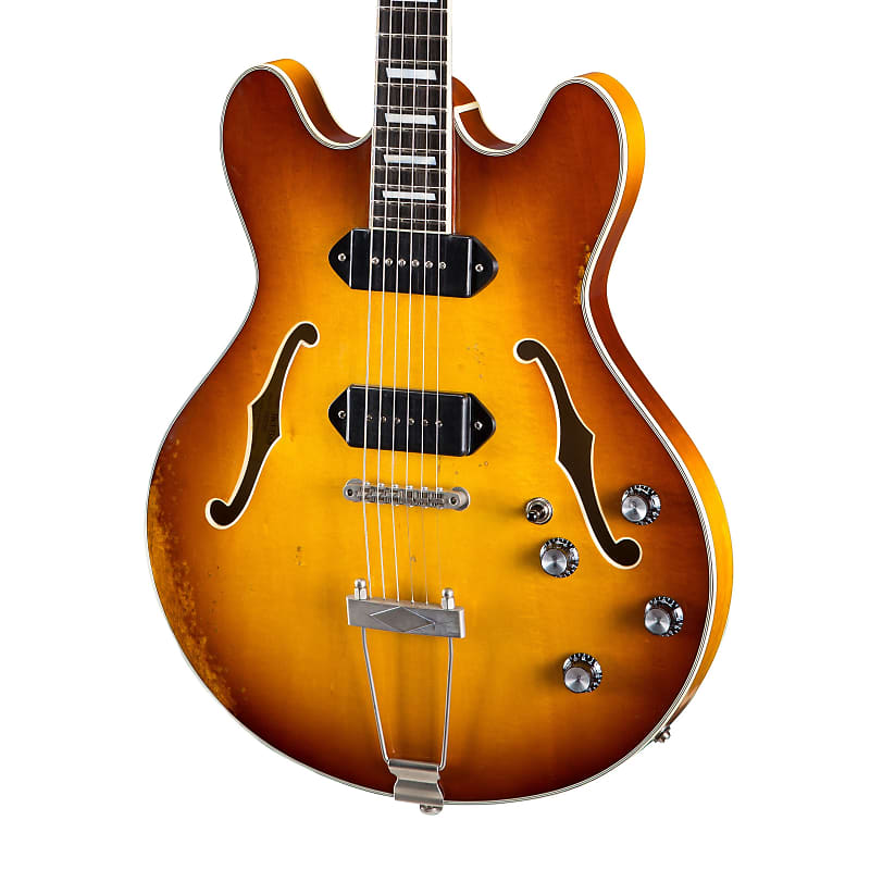 Eastman T64/v-T-GB Thinline Hollow Body Electric Guitar Antique Gold Burst w/ H