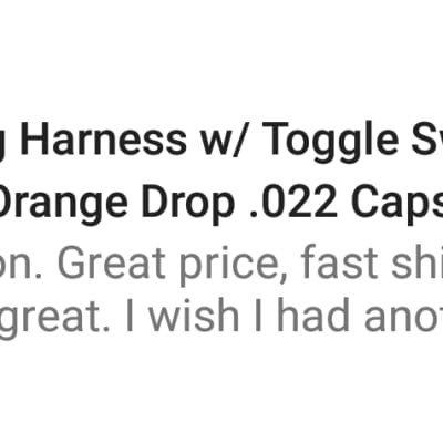 50s Les Paul Wiring Harness w/ Toggle Switch | CTS 550K Short Shaft Pots & Orange Drop .022µF Caps image 2