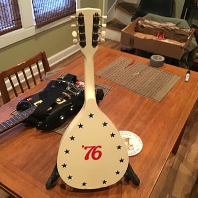 Harmony Mandolin 1976? Bicentennial Red, White and Blue image 2