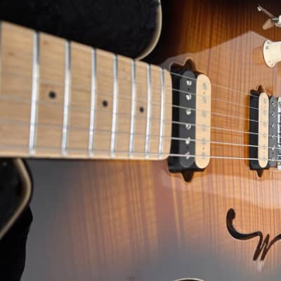 Ernie Ball Music Man Axis Super Sport Semi-Hollow HH Hardtail with Maple Fretboard 2010s - Tobacco Burst image 6
