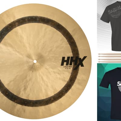 Sabian HHX 21" 3-Point Ride Cymbal +Shirt/2x Sticks Bundle & Save Made in Canada | Authorized Dealer image 1