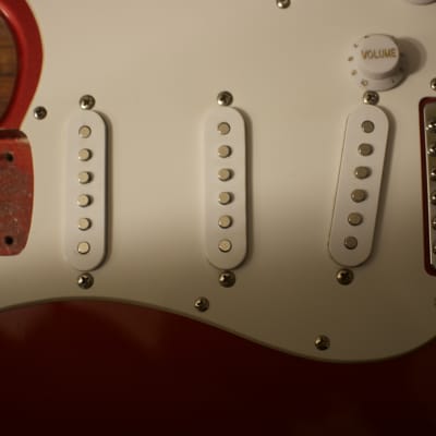 Fender Squire Strat - Candy Apple Red image 6