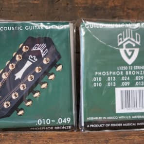 6 (Six) packs of Guild L1250 12 string guitar strings Free Shipping #176 image 8