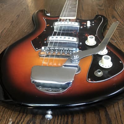 Sears Roebuck Model 319-1412 Electric Guitar 1970’s MIJ (Made In Japan) w/ Gig Bag image 4