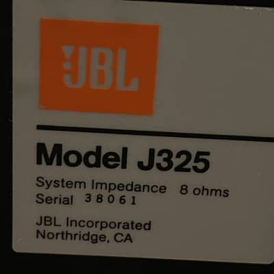 JBL J325 3-way Loudspeakers (1995) Imitation wood veneer/Black image 4