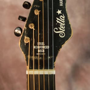 Harmony Stella Model 933 Fender Style Headstock Pro Setup 1969 Faux Tiger Stripe image 5