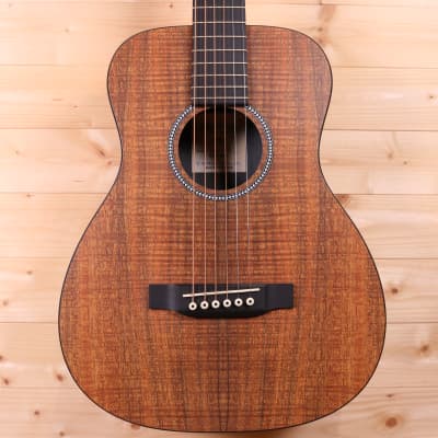 Martin LXK2 Little Martin Short-Scale Travel Acoustic Guitar w/ Gig Bag - Figured Koa HPL image 1