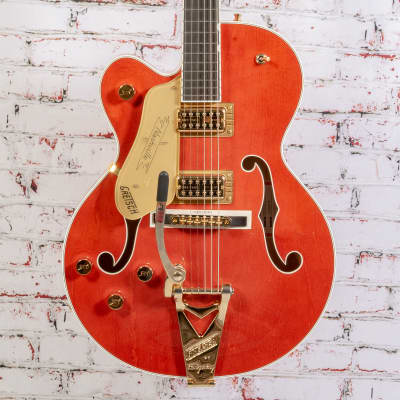 USED Gretsch - G6120TG-LH - Players Edition Nashville® - Hollowbody Left-Handed Electric Guitar with String-Thru Bigsby® - Ebony Fingerboard - Orange Stain w/ Gold Hardware  - w/ Case - x3276