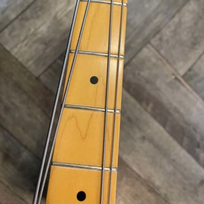 Fender 50th P-Bass Deluxe 4 string Bass - Maple Neck 1995 Trans Blue image 12