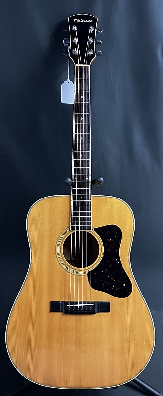 1970's Madeira by Guild A-30MS Flamed Maple Dreadnought Acoustic Guitar Natural image 1
